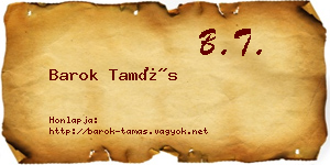 Barok Tamás névjegykártya
